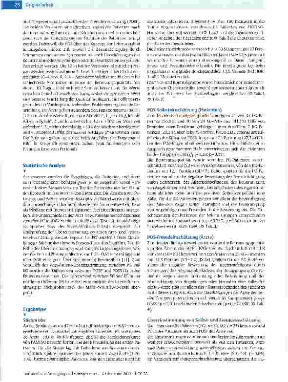 Vorschauseite 3: Versorgung von Palliativpatienten in der Hausarztpraxis - Übereinstimmung der Einschätzung der Betreuung aus Arztund Patientensicht mithilfe der Palliative Care Outcome Scale (POS)