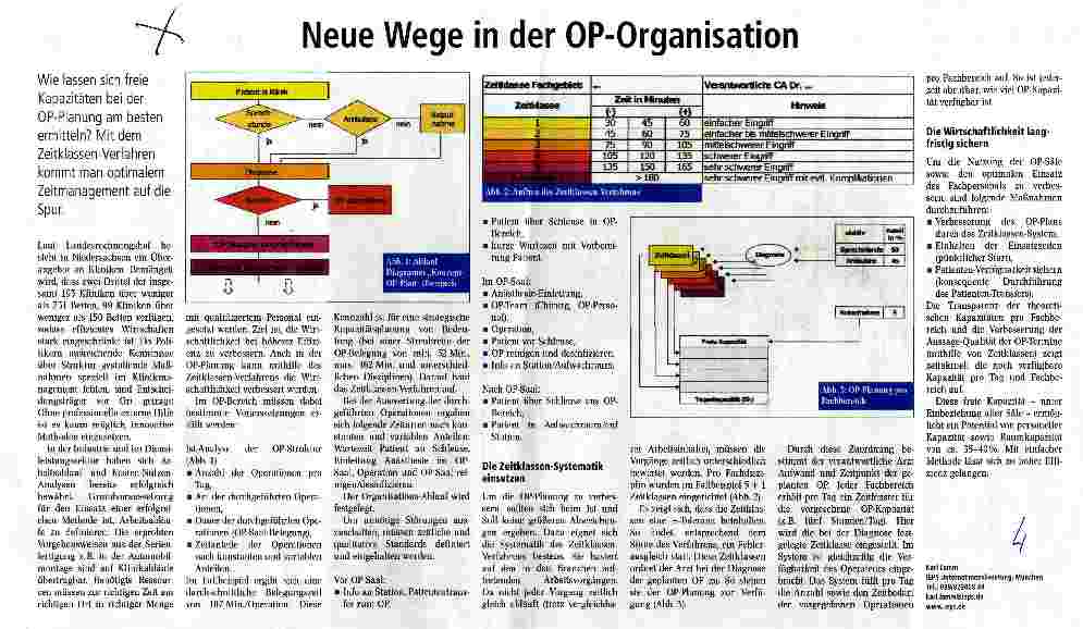 Vorschauseite 1: Neue Wege in der OP-Organisation