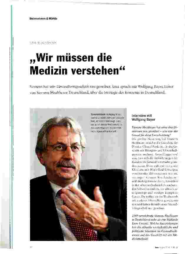 Vorschauseite 1: „Wir müssen die Medizin verstehen
