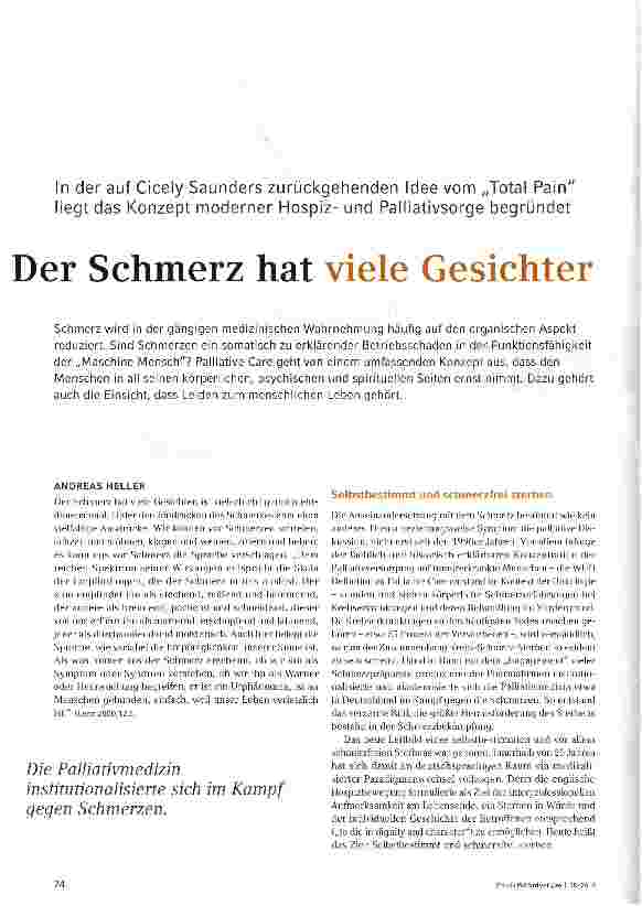 Vorschauseite 1: Der Schmerz hat viele Gesichter