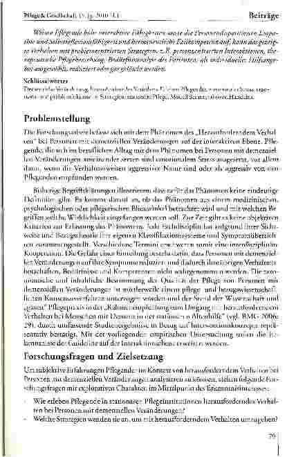 Vorschauseite 2: Herausforderndes Verhalten bei Personen mit demenziellen Veränderungen aus der Perspektive von Pflegenden -Erleben und Strategien
