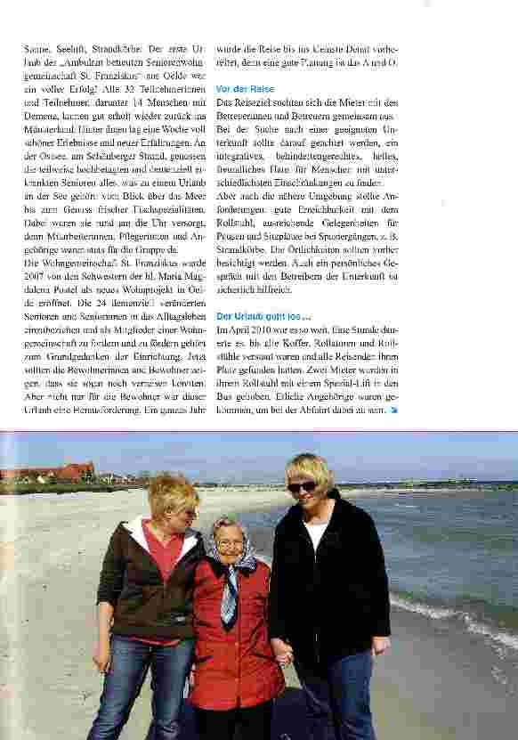 Vorschauseite 2: Genaue Planung ist das A und O Wohngemeinschaft für Menschen mit Demenz macht Urlaub