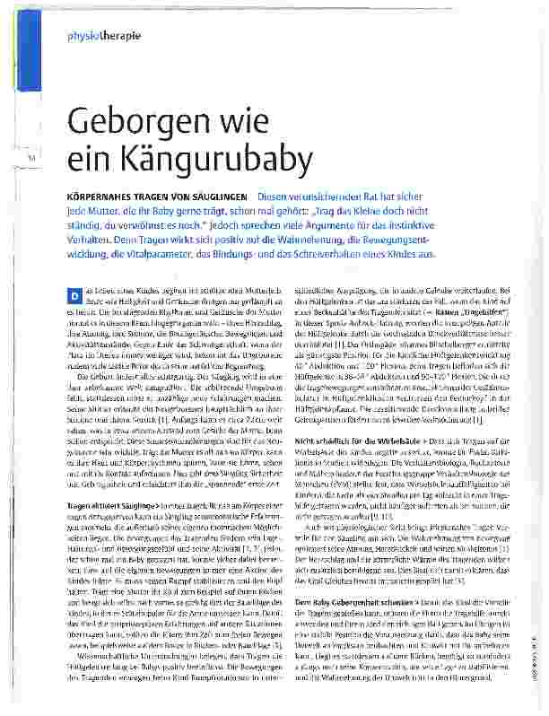 Vorschauseite 1: Geborgen wie ein Kängurubaby