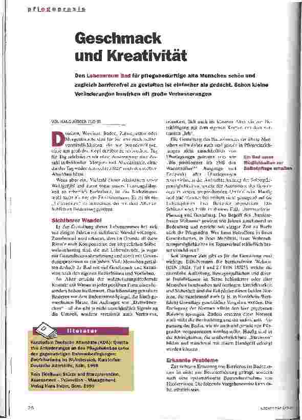 Vorschauseite 1: Geschmack und Kreativität