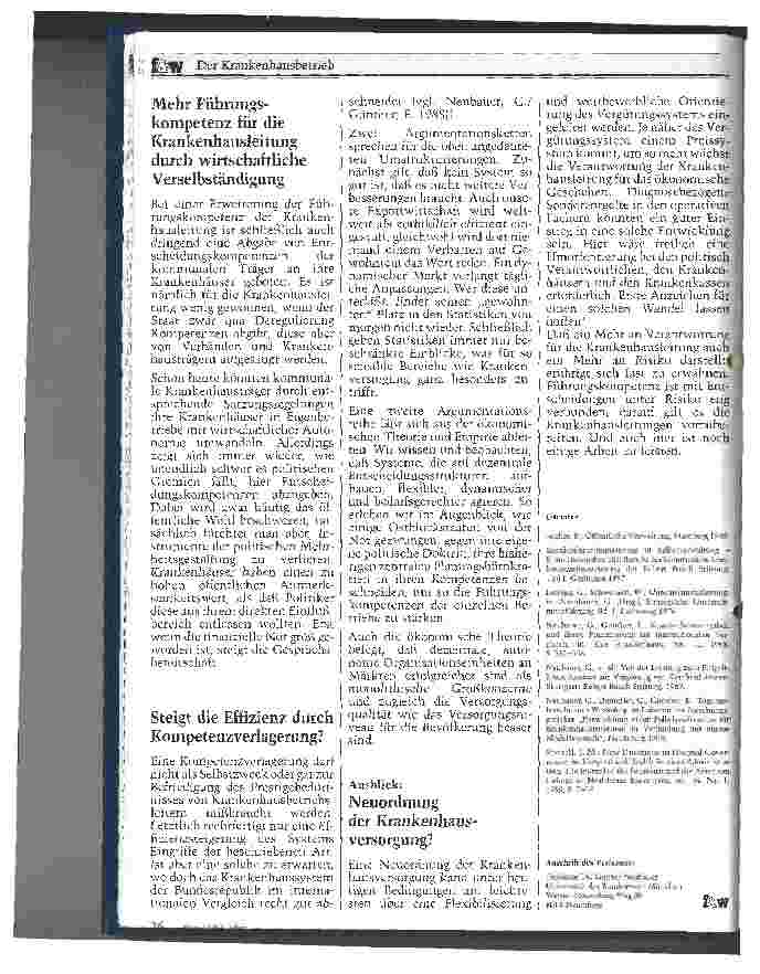Vorschauseite 4: Der Krankenhausbetrieb Führen oder Verwalten?