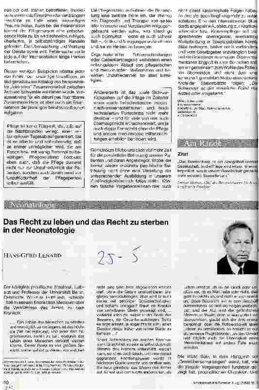 Vorschauseite 4: Die Pädiatrische Intensivmedizin aus der Sicht der Intensivschwester