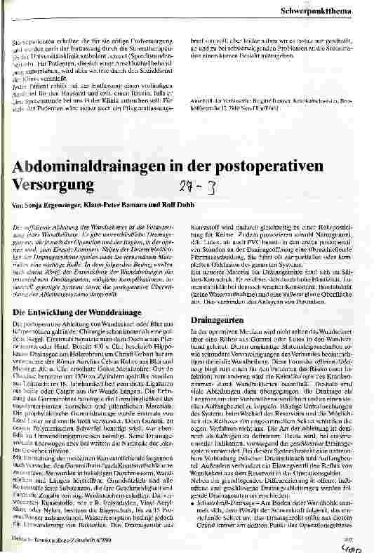 Vorschauseite 4: Präund postoperative Pflege in einer allgemeinchirurgischen Abteilung