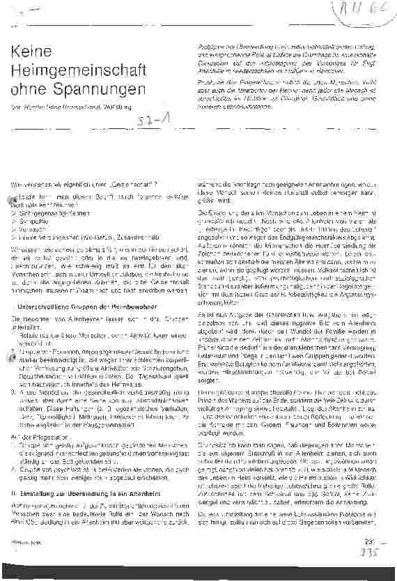 Vorschauseite 1: Keine Heimgemeischaft ohne Spannungen
