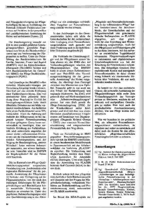 Vorschauseite 2: Pflege und Personalbemessung - Eine Einführung ins Thema