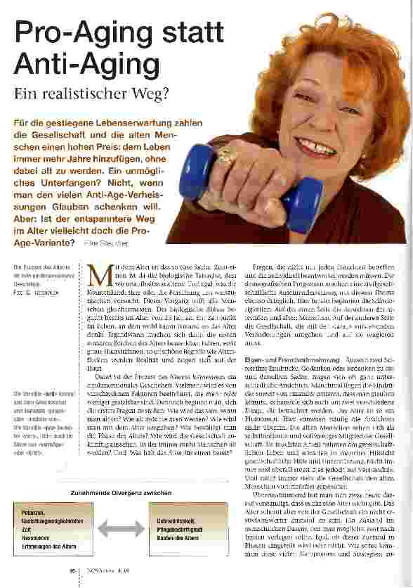 Vorschauseite 1: Pro-Aging statt Anti-Aging