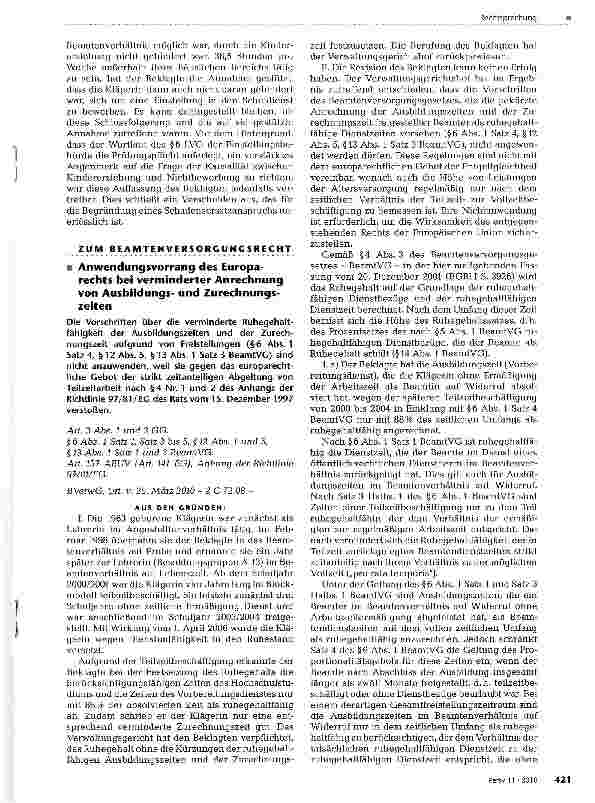 Vorschauseite 4: Schadensersatzanspruch des Einstellungsbewerbers bei Verletzung des Bewerbungsverfahrensanspruchs