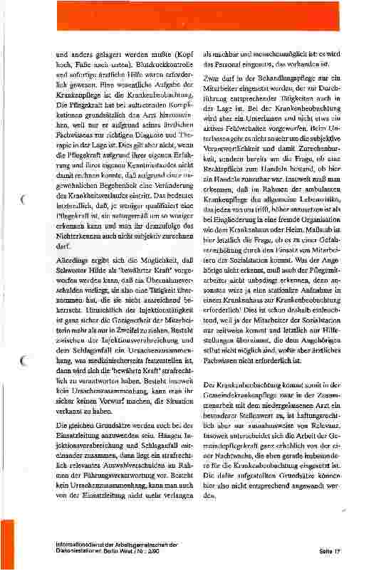 Vorschauseite 3: Gesetzliche Grundlagen zu Haftungsproblemen in Sozialstationen