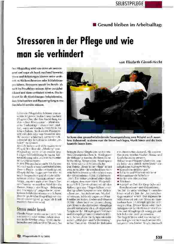 Vorschauseite 1: Stressoren in der Pflege und wie man sie verhindert