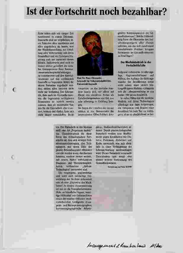 Vorschauseite 1: Ist der Fortschritt noch bezahlbar?