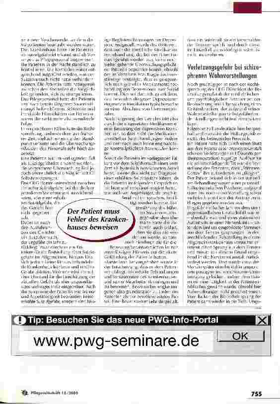 Vorschauseite 3: Der Patient hat einen Ansruch auf Freiheit Überwachungspflichten bei Suizidgefährdung