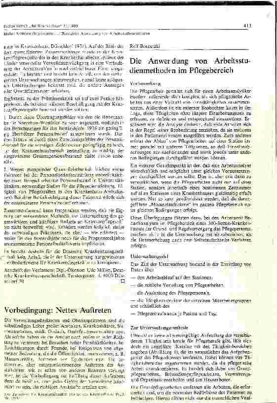 Vorschauseite 4: Kritik an der Krankenpflegequote objetiv ungerechtfertigt