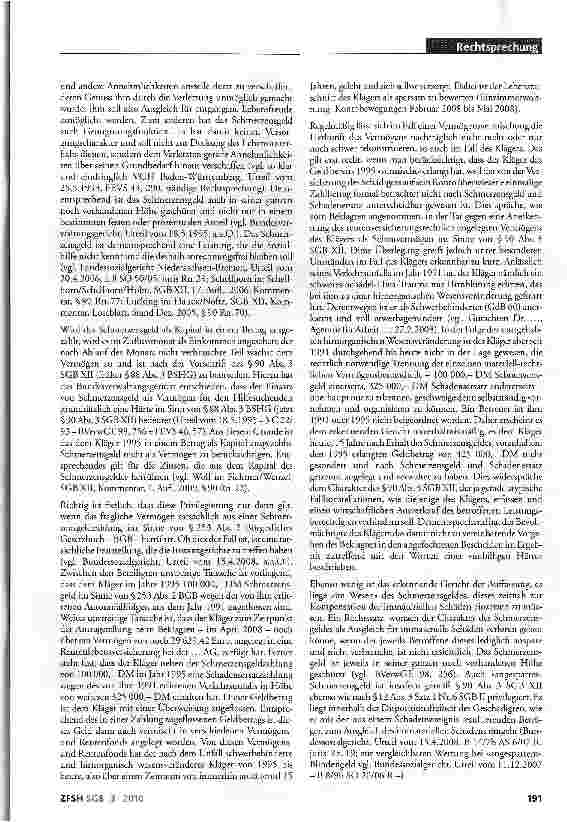 Vorschauseite 4: Schmerzensgeld in Sozialhilfe anrechnungsfrei; Härteklausel; fehlende Trennung von Schmerzensgeld und Schadensersatz