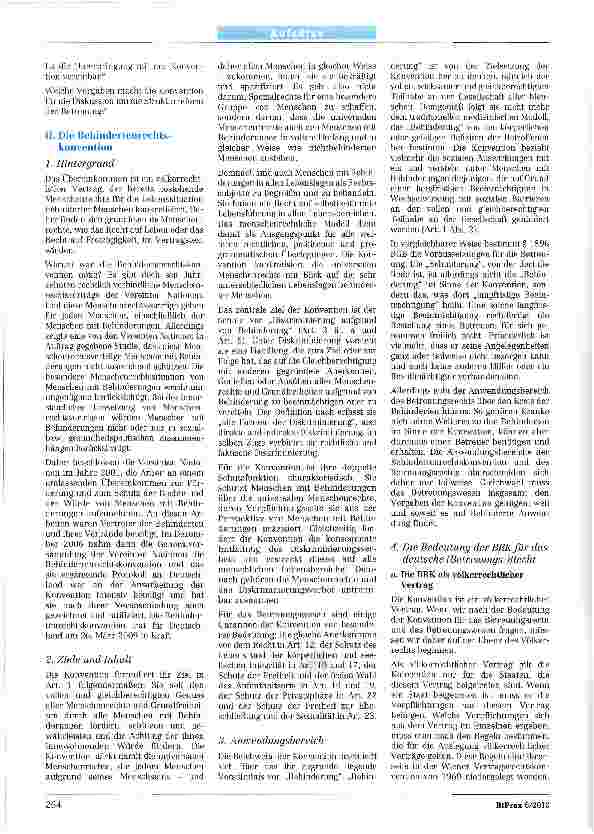 Vorschauseite 2: UN-Behindertenrechtskonvention und Betreuungsrecht