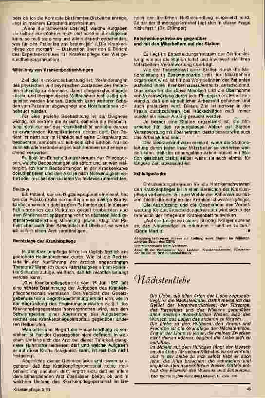Vorschauseite 3: Entscheidungsfreiraum in der Krankenpflege