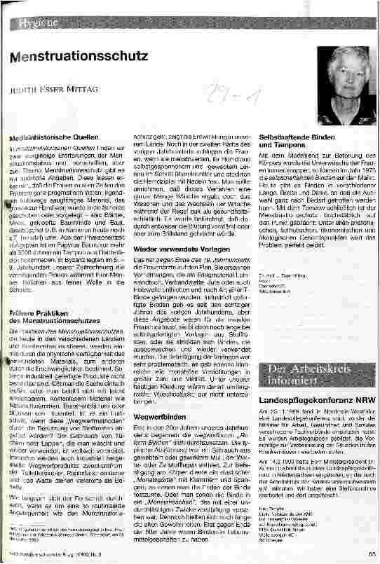 Vorschauseite 1: Menstruationsschutz