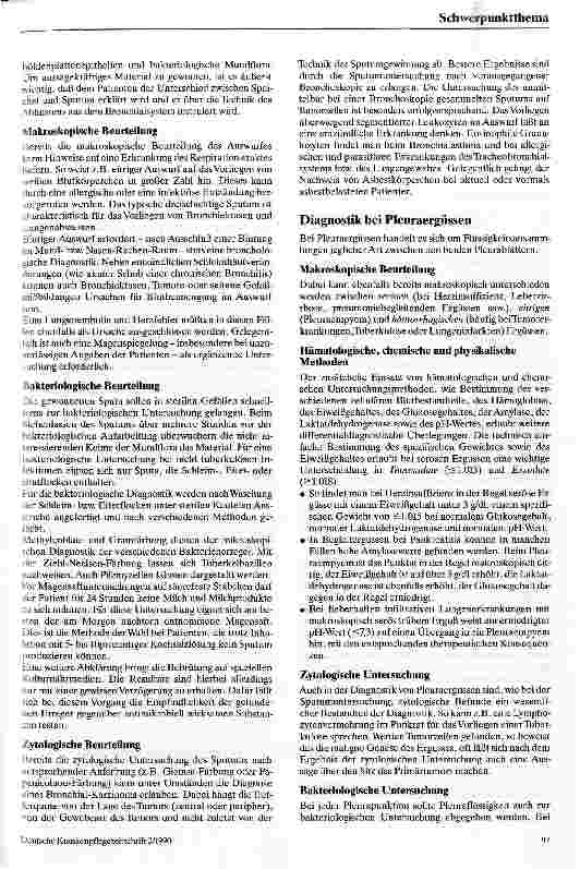 Vorschauseite 2: Rationelle Diagnostik broncho-pulmonaler Erkrankungen