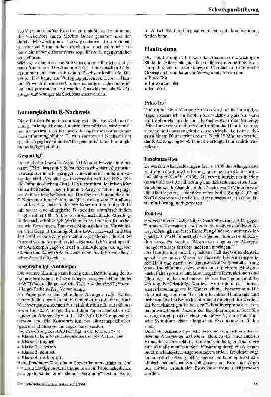 Vorschauseite 4: Rationelle Diagnostik broncho-pulmonaler Erkrankungen