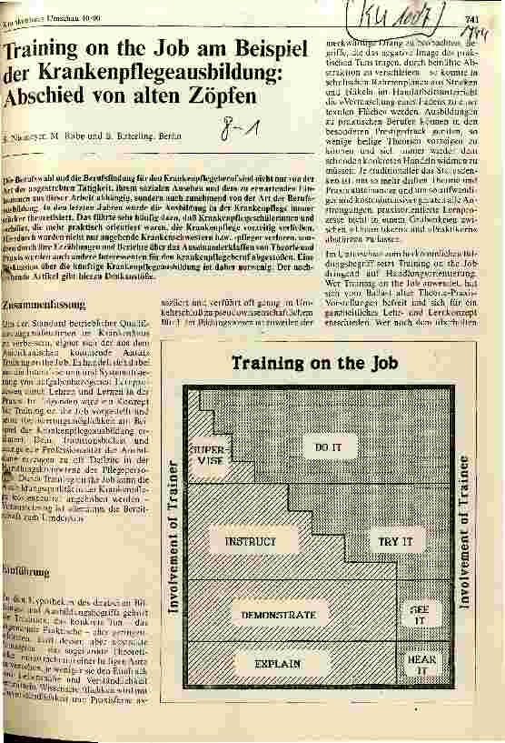 Vorschauseite 1: Training on the Job am Beispiel der Krankenpflegeausbildung: Abschied von alten Zöpfen