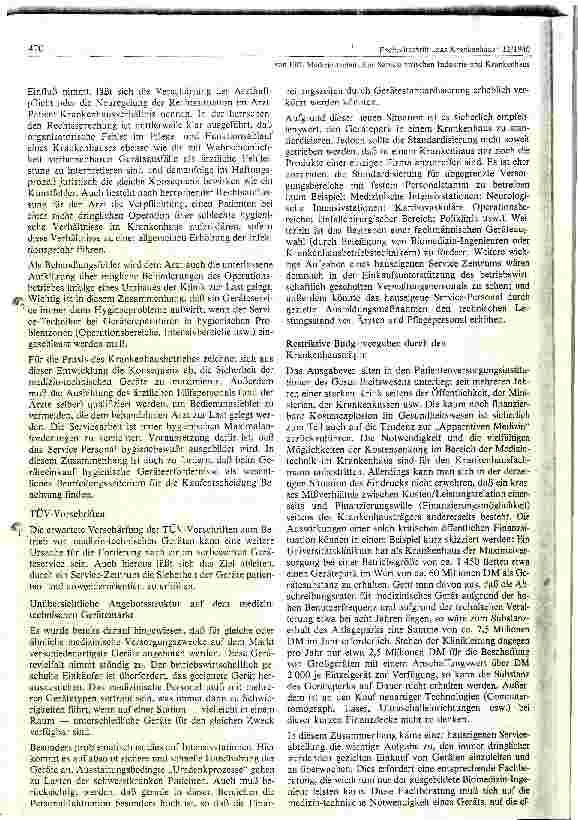 Vorschauseite 4: Medizin.technischer Servic zwischen Industrie und Krankenhaus