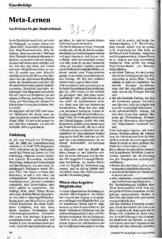 Vorschauseite 1: Meta-Lernen