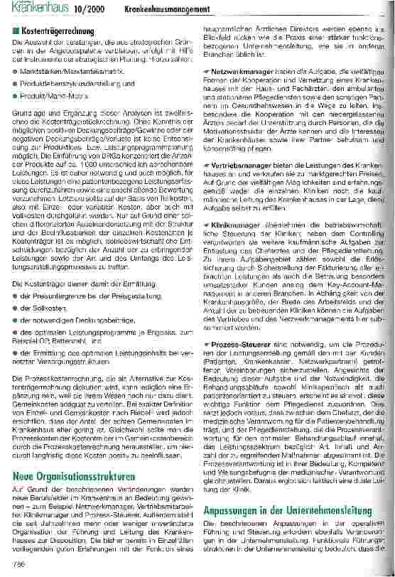 Vorschauseite 2: Betriebswirtschaftliche Auswirkungen auf das Management von Krankenhäusern durch Veränderung der Leistungsund Versorgungsstrukturen