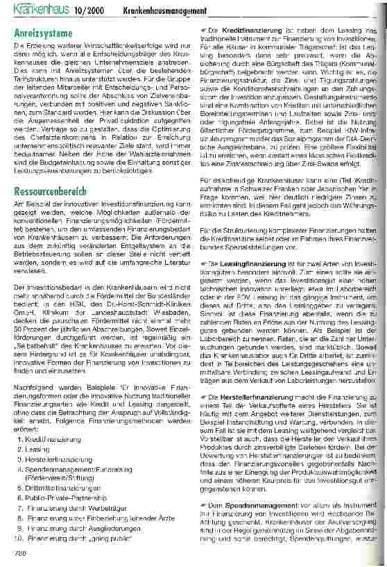 Vorschauseite 4: Betriebswirtschaftliche Auswirkungen auf das Management von Krankenhäusern durch Veränderung der Leistungsund Versorgungsstrukturen