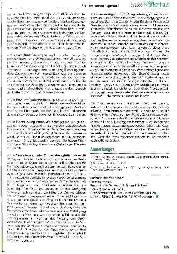 Vorschauseite 5: Betriebswirtschaftliche Auswirkungen auf das Management von Krankenhäusern durch Veränderung der Leistungsund Versorgungsstrukturen