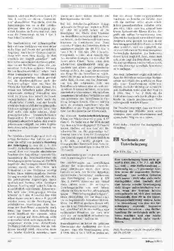 Vorschauseite 3: Zur Unterbringung