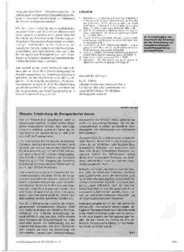 Vorschauseite 5: Weisen Männer und Frauen in Krankheitsund Belastungssituationen ein unterschiedliches Maß an Risikoeinstellung und Therapieverhalten auf?