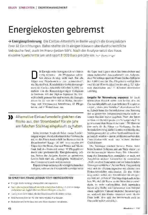 Vorschauseite 1: Energiekosten gebremst