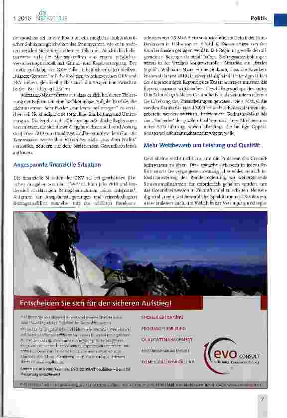 Vorschauseite 3: Gesundheitspolitik: Wie sind die Rahmenbedingungen für das Jahr 2010?
