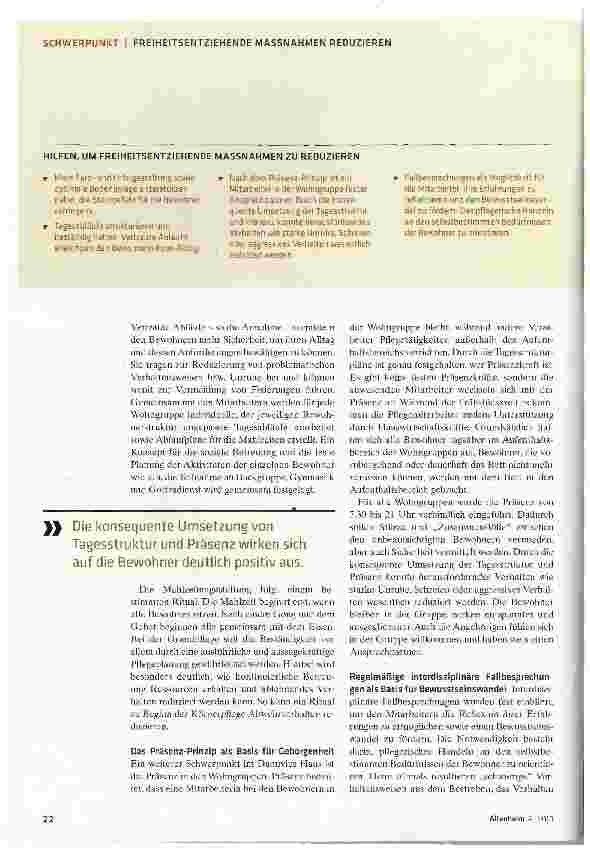 Vorschauseite 3: Fixierungen geraten langsam in Vergessenheit