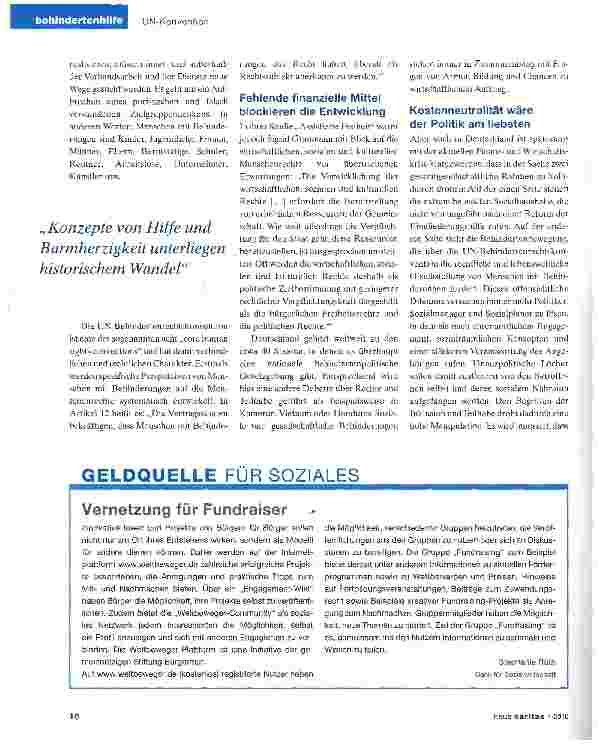 Vorschauseite 2: Gesetzgebung garantiert das Recht auf Teilhabe für alle