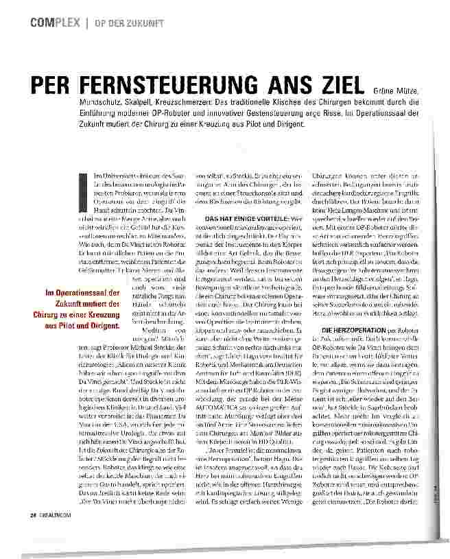 Vorschauseite 1: PER FERNSTEUERUNG ANS ZIEL