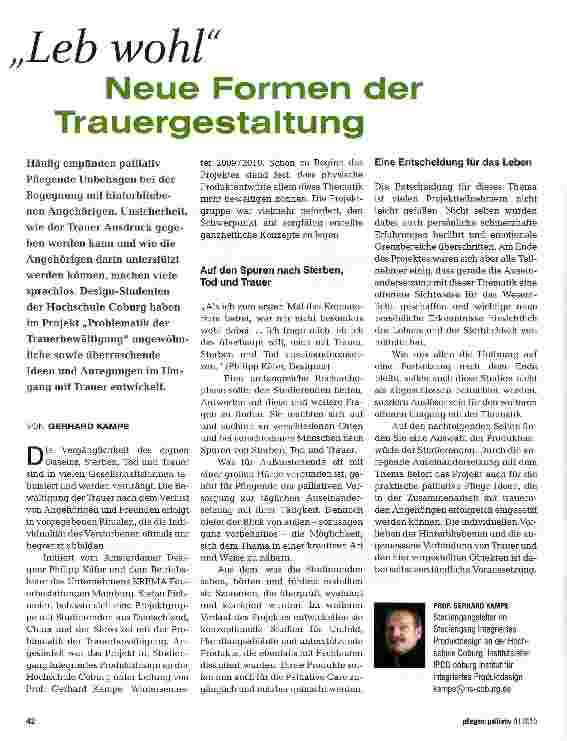 Vorschauseite 1: Leb wohl Neue Formen der Trauergestaltung
