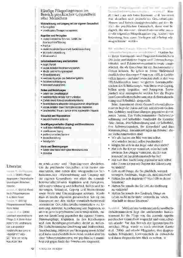 Vorschauseite 3: Gordons funktionelle Gesundheitsverhaltensmuster