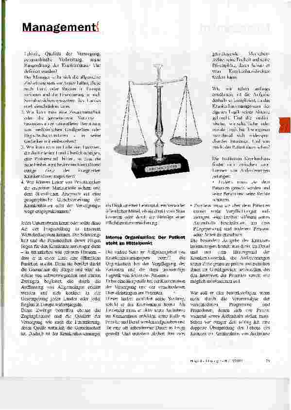 Vorschauseite 2: Die ethische Verantwortung der Krankenhausmanager und die Patientenrechte