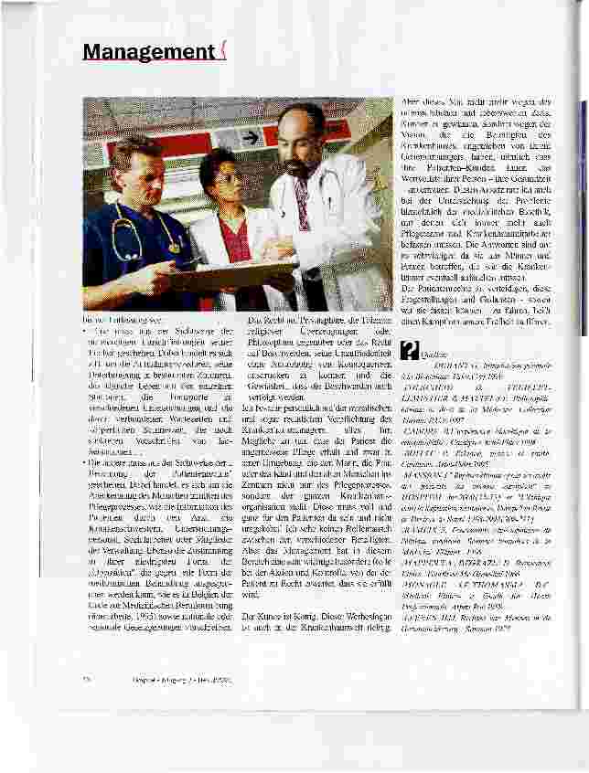 Vorschauseite 3: Die ethische Verantwortung der Krankenhausmanager und die Patientenrechte