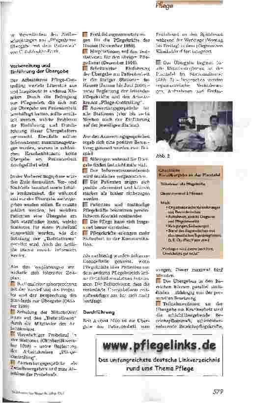Vorschauseite 2: Übergabe am Patientenbett Qualitätssicherung
