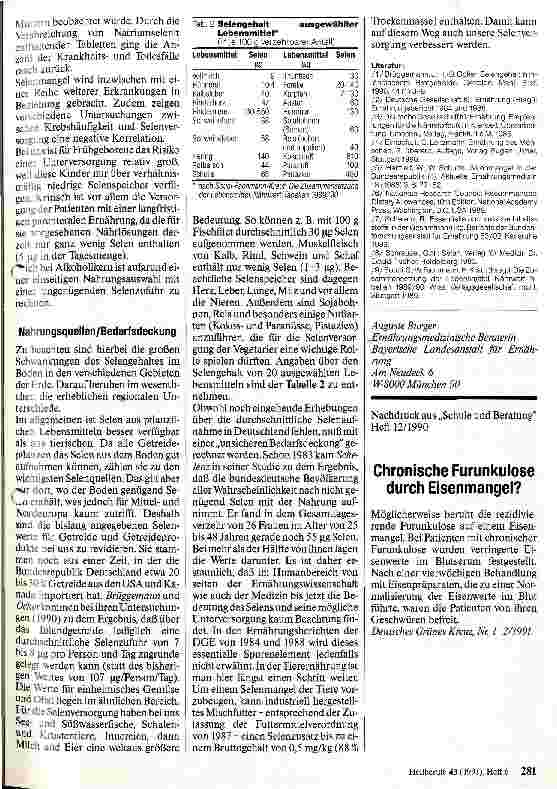 Vorschauseite 2: Das Spurenelement Selen in der Ernährung des Menschen