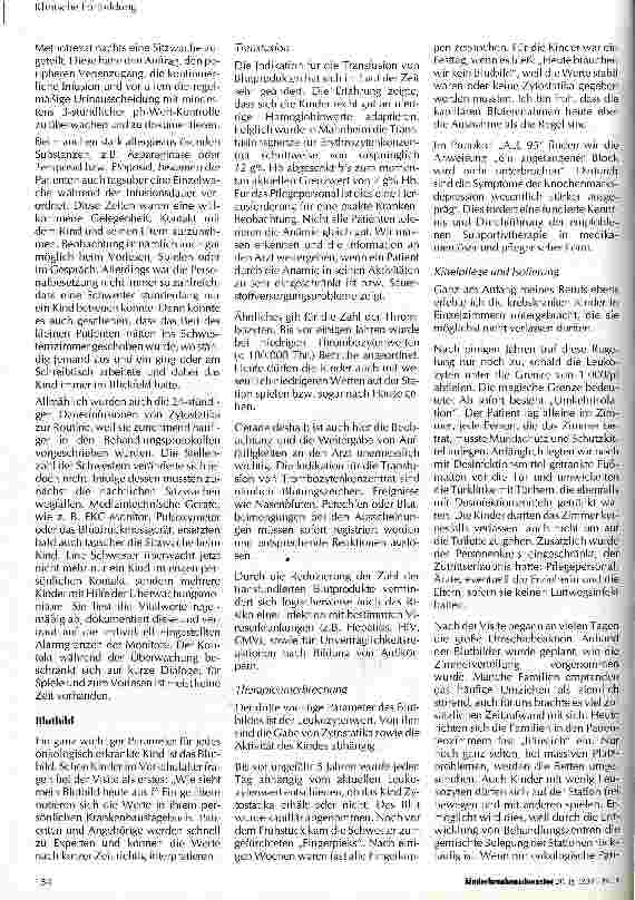 Vorschauseite 2: Die Pflege in der pädiatrischen Onkologie im Wandel der Zeit