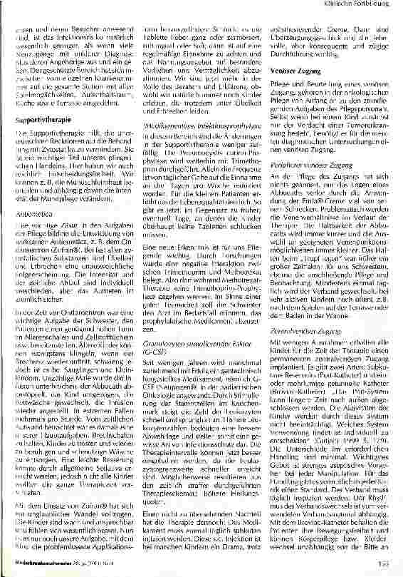 Vorschauseite 3: Die Pflege in der pädiatrischen Onkologie im Wandel der Zeit