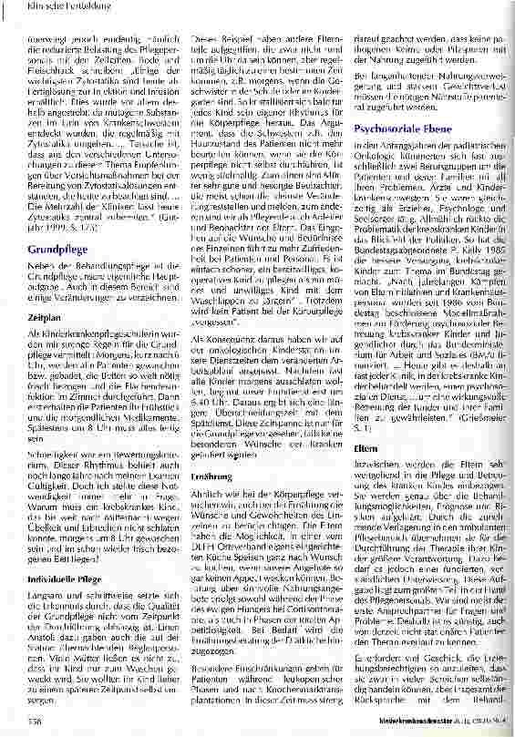 Vorschauseite 6: Die Pflege in der pädiatrischen Onkologie im Wandel der Zeit