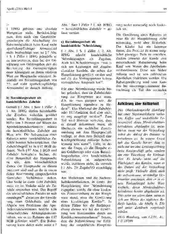 Vorschauseite 5: Unzulässigkeit der Gewährung eines Barzahlungsrabatts
