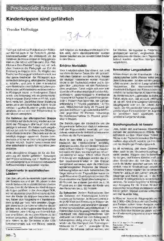 Vorschauseite 1: Kinderkrippen sind gefährlich